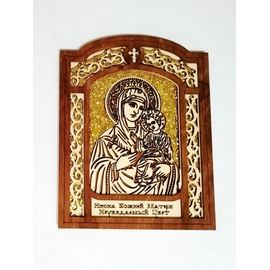 Изделия из дерева (фанеры) Икона Божией Матери "Неувядаемый Цвет" 4х слойная, деревянная рамка 15*20 см tm-26012026-01 купить в твоимодели.рф
