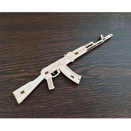 Изделия из дерева (фанеры) Автомат Калашникова АК-74 СССР Конструктор из дерева 23 см 8 деталей (ОПК-мини) tm-19-8927 купить в твоимодели.рф