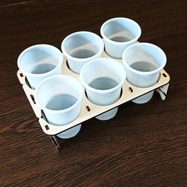 Изделия из дерева (фанеры) Антипроливайка для одноразовых стаканчиков складная подставка - походная, для отдыха и вечеринок, на 6 кружек atm-01062022 купить в твоимодели.рф