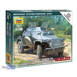 Склеиваемые модели  zvezda 6157 Звезда Sd.kfz 222 Немецкий бронеавтомобиль tm02537 купить в твоимодели.рф