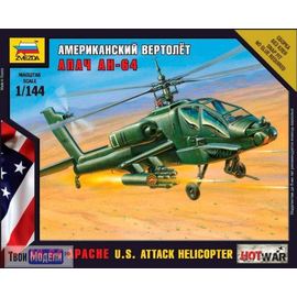 Склеиваемые модели  zvezda 7408 Звезда АН-64 Американский вертолет "Апач" (Hot War) tm02819 купить в твоимодели.рф