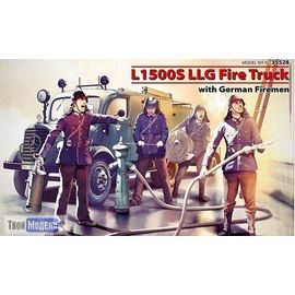Склеиваемые модели  ICM 35528 Пожарная машина L1500S LLG с пожарными 1:35 tm02594 купить в твоимодели.рф