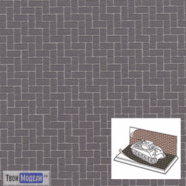 Строительство диорам Tamiya 87169 лист А4 Кирпичная кладка (серая) tm02732 купить в твоимодели.рф