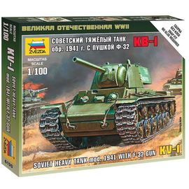 Сборка без клея zvezda 6190 Звезда КВ-1 танк СССР с пушкой Ф32 tm04892 купить в твоимодели.рф