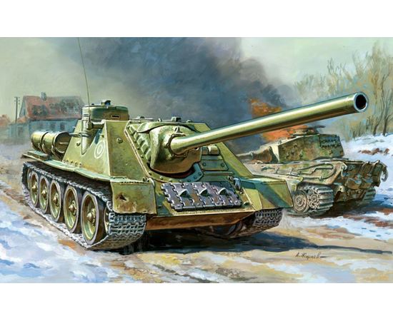 Склеиваемые модели  zvezda 5044 Звезда СУ-100 Советский истребитель танков 1/72 tm06331 купить в твоимодели.рф