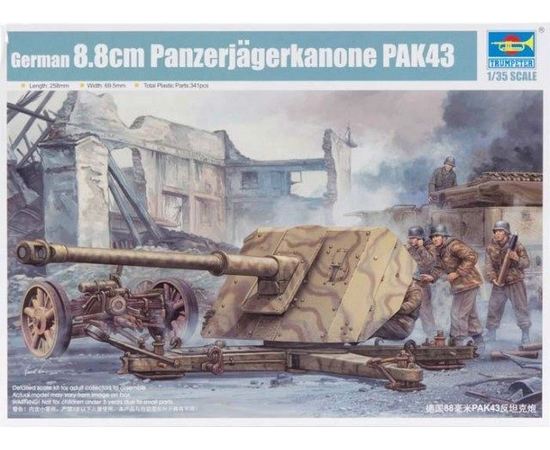 Склеиваемые модели  Trumpeter 02308 Немецкая 88-мм противотанковая пушка Pak 43/41 (1/35) tm06737 купить в твоимодели.рф