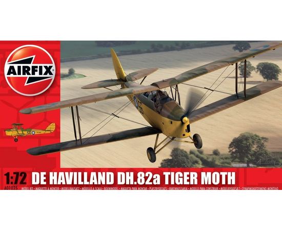 Склеиваемые модели  AIRFIX A01025 DH82a Tiger Moth Самолет биплан 1/72 tm07909 купить в твоимодели.рф