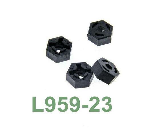 Запчасти для ремонта Wltoys L959-23 Гайки колес Хабы - 2шт (HEX 12) 1:12 tm08582 купить в твоимодели.рф