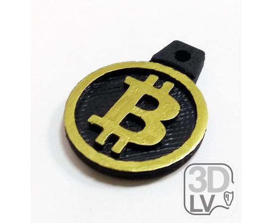 Современная 3D печать Брелок Биткойн "Bitcoin Gold" (Наша разработка ©) tm08758 купить в твоимодели.рф