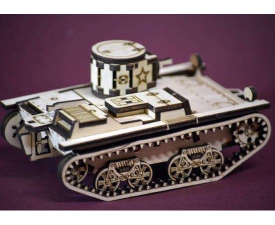 Склеиваемые модели  "Т-38" Танк плавающий модель из фанеры. Серия "Танки и бронемашины" (СЛУ) tm09043 купить в твоимодели.рф