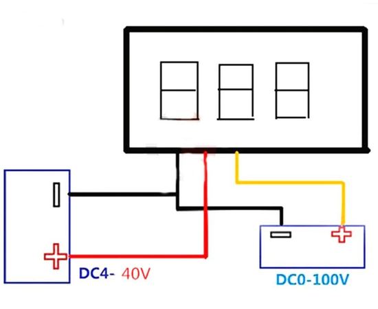 Arduino Kit Вольтметр светодиодный Индикатор DC 0-100В (Красный) 3х проводной tm10227 купить в твоимодели.рф