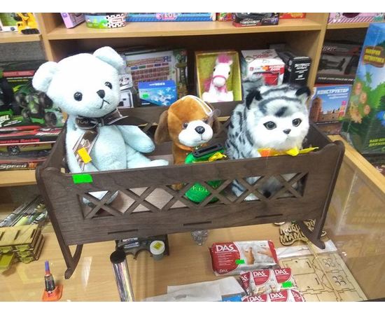 Изделия из дерева (фанеры) Детская кроватка - качалка №1 для кукол до 37см (3DLV-10041) tm10041 купить в твоимодели.рф