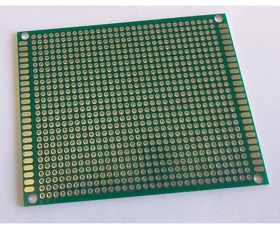 Arduino Kit Печатная плата двухсторонняя размером 9х7 см. под пайку tm10106 купить в твоимодели.рф