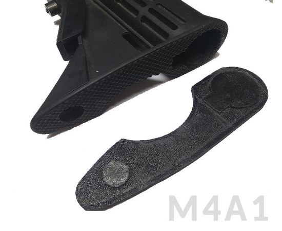 Готовые напечатанные 3D модели Накладка приклада для M4A1 (тыльник приклада) Страйкбол tm09928 купить в твоимодели.рф