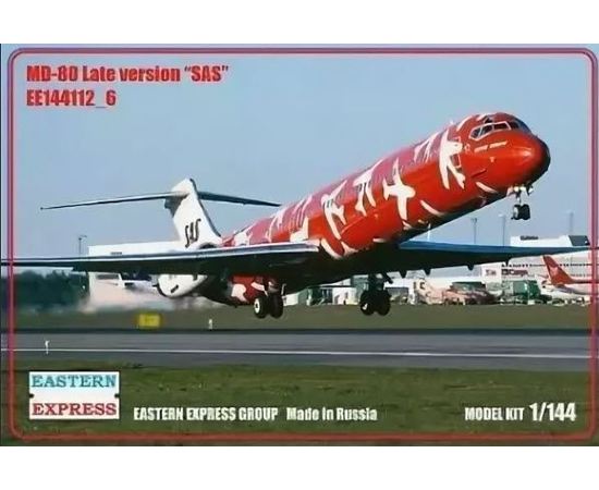 Склеиваемые модели  ЕЕ144112_6 McDonnell Douglas MD-80 поздний SAS Самолет 1:144 tm09944 купить в твоимодели.рф