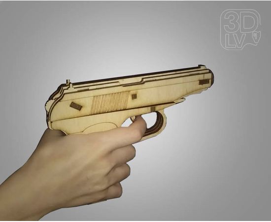 Изделия из дерева (фанеры) Пистолет Макарова ПМ копия из  дерева 1:1 tm10190-S купить в твоимодели.рф