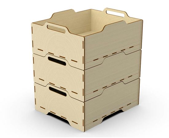 Изделия из дерева (фанеры) Ящик органайзер универсальный для хранения 200х300 tm-19-8419 купить в твоимодели.рф