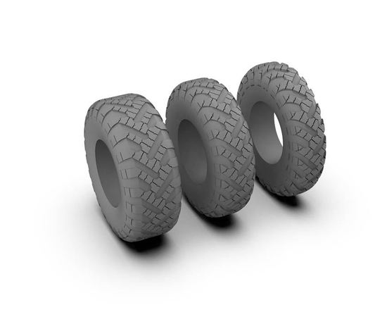 Склеиваемые модели  МАЗ 537 колеса (резина) в масштабе 1/35 3D модель в формате STL tm10230 купить в твоимодели.рф