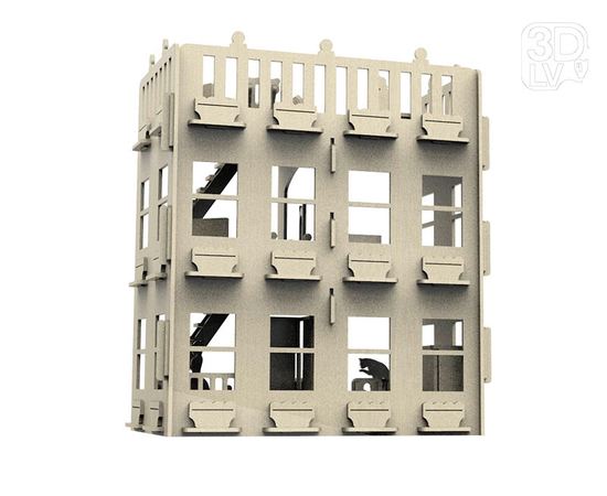 Изделия из дерева (фанеры) Кукольный домик мечты с мебелью и фигурками Penthouse 3DLV-19-8500 tm-19-8500 купить в твоимодели.рф