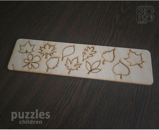 Изделия из дерева (фанеры) Набор пазлов "Листья" для творчества из  дерева 3DLV-19-8496 tm-19-8496 купить в твоимодели.рф