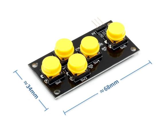 Arduino Kit 5 аналоговых кнопки для ардуино проектов tm-19-8751 купить в твоимодели.рф