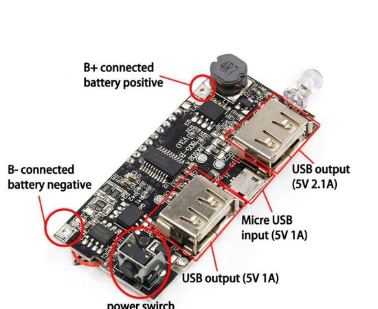 Arduino Kit Модуль с ЖК Power Bank зарядный блок с двойным USB 5 В 1A 2.1A (18650 ) tm-19-8642 купить в твоимодели.рф
