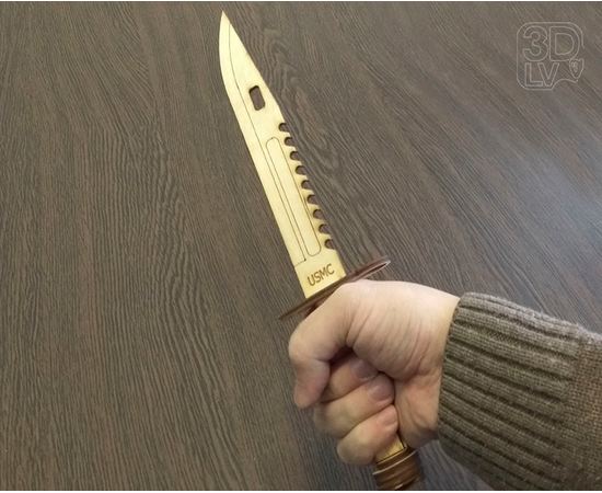 Изделия из дерева (фанеры) Штык нож M9 США копия из фанеры 1:1 Набор для сборки (3DLV-10024) tm10024 купить в твоимодели.рф