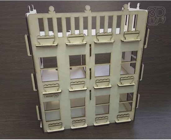 Изделия из дерева (фанеры) Кукольный домик № 1 макет в векторе DXF, AI под фанеру 4 мм tm-19-8795 купить в твоимодели.рф