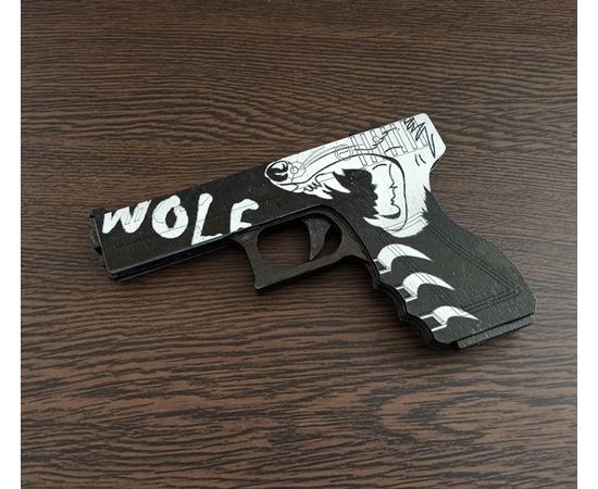 Изделия из дерева (фанеры) Резинкострел пистолет Glock-18 "Arctic Wolf" CS:GO из дерева tm-19-9257 купить в твоимодели.рф