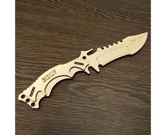 Изделия из дерева (фанеры) Тактический нож karambit №1 копия из фанеры 1:1 (3DLV-10032) tm-10032 купить в твоимодели.рф
