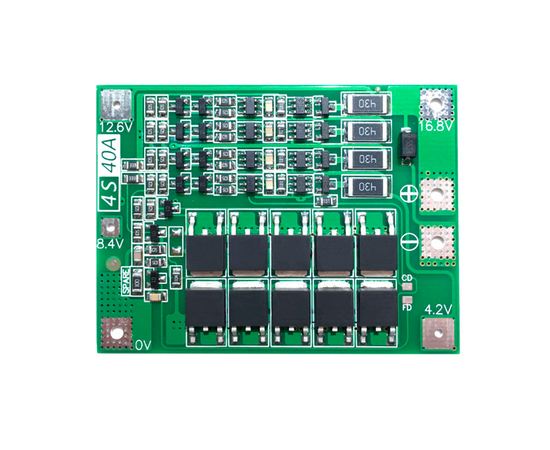 Arduino Kit BMS 4S (14.8В – 16.8В, 40A enhanced) контроллер заряда с защитой на 4 АКБ 18650 tm-19-9376 купить в твоимодели.рф