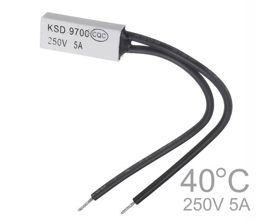 Радиодетали KSD-9700-40 Термостат NO (Нормально разомкнутый) 250V 5А [Пластик] tm-19-9404 купить в твоимодели.рф