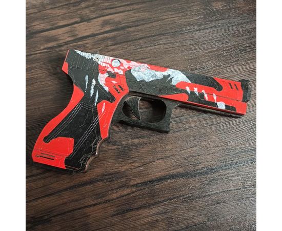 Изделия из дерева (фанеры) Резинкострел пистолет Glock-18 "Blood Snowr" CS:GO из дерева tm-19-9253 купить в твоимодели.рф