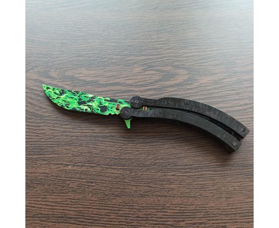 Изделия из дерева (фанеры) Нож бабочка - Butterfly Knife CS:GO копия из дерева № 05  1:1 tm-19-9309-5 купить в твоимодели.рф