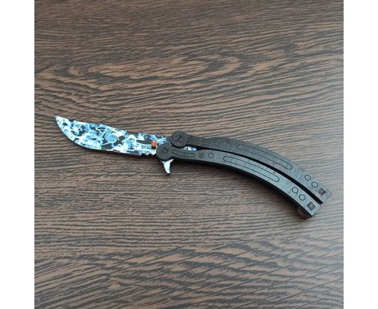 Изделия из дерева (фанеры) Нож бабочка - Butterfly Knife CS:GO копия из дерева № 03  1:1 tm-19-9309-3 купить в твоимодели.рф