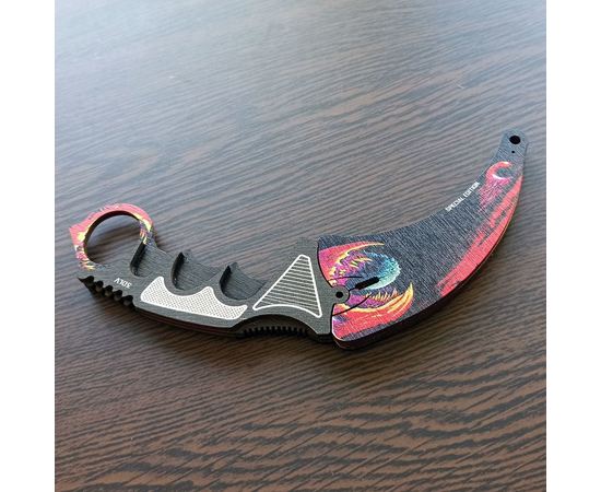 Изделия из дерева (фанеры) Нож Karambit камуфляж Alien CS:GO из дерева в ножнах сувенирный Керамбит Exclusive tm-19-9489-Alien купить в твоимодели.рф