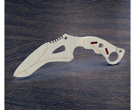 Изделия из дерева (фанеры) Нож Tactical knife №6 из  дерева 1:1 Набор для сборки (3DLV-10185) tm10185 купить в твоимодели.рф