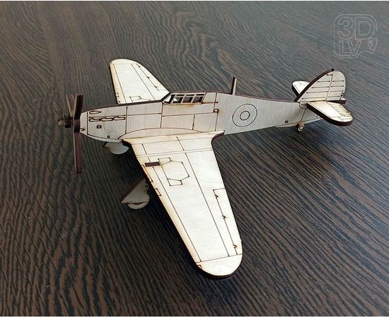 Изделия из дерева (фанеры) Hawker Hurricane самолет Британии из дерева серия МПС "Мой первый самолет" tm-19-8670 купить в твоимодели.рф