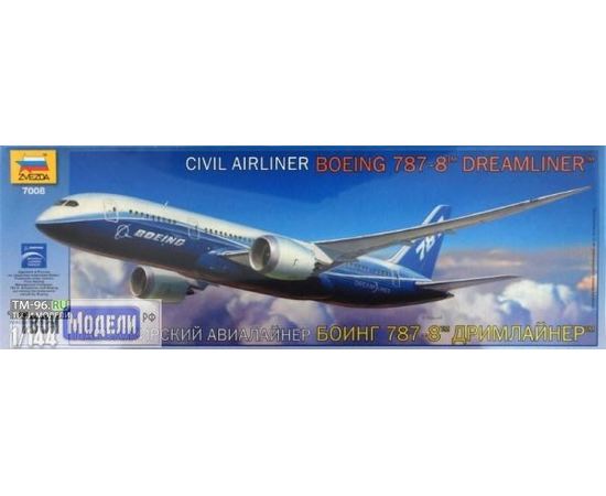 Склеиваемые модели  zvezda 7008 Звезда Боинг 787-8 Dreamliner Пассажирский авиалайнер tm02108 купить в твоимодели.рф