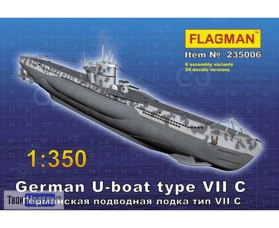 Склеиваемые модели  Flagman 235006 Германская подводная лодка тип VII С tm02233 купить в твоимодели.рф