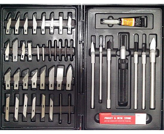 Оборудование для творчества JAS 4007 Набор ножей с цанговым зажимом, 45 предметов tm02351 купить в твоимодели.рф