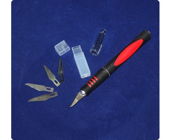 Оборудование для творчества JAS 4011 Нож с цанговым зажимом (алюминий), + 5 лезвий tm02147 купить в твоимодели.рф