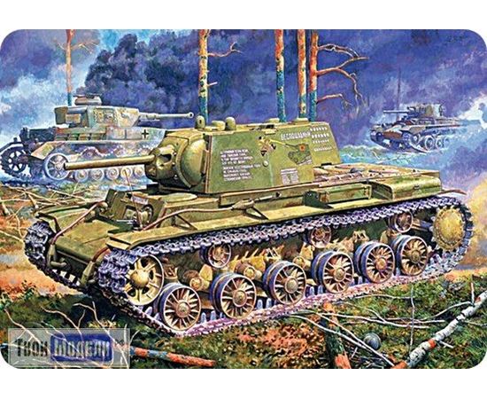 Склеиваемые модели  ЕЕ35119 КВ-1 Тяжелый танк обр.1941 поздняя версия tm02566 купить в твоимодели.рф