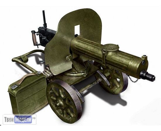 Склеиваемые модели  ICM 35676 Пулемёт "Максим" (СССР 1941 год) 1/35 tm02743 купить в твоимодели.рф