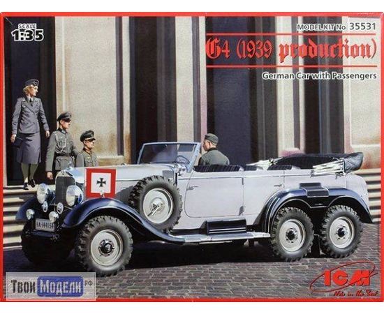 Склеиваемые модели  ICM 35531 автомобиль Mercedes Benz G4 (1939) 1:35 tm02610 купить в твоимодели.рф