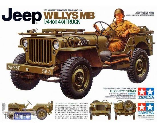 Склеиваемые модели  Tamiya 35219 Американский джип WILLYS MB tm02664 купить в твоимодели.рф