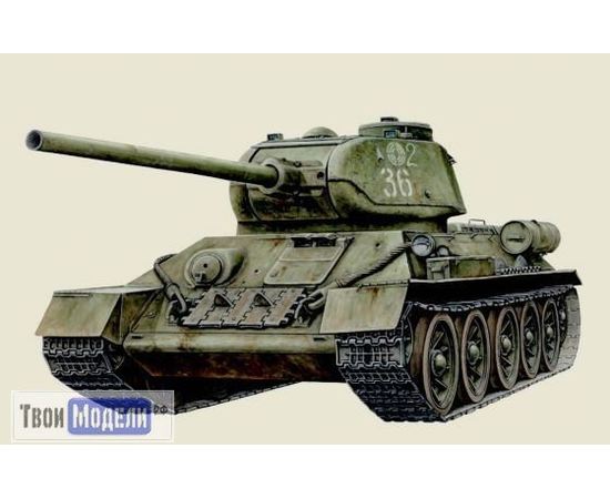 Склеиваемые модели  Моделист 303507 Советский средний танк Т-34-85 СССР 1/35 tm02787 купить в твоимодели.рф