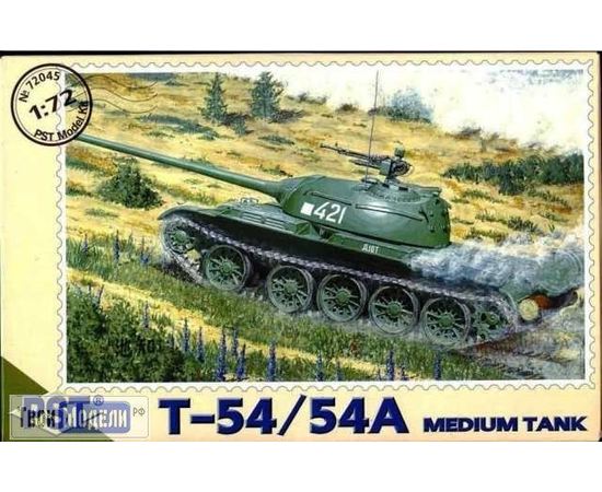 Склеиваемые модели  PST 72045 T-54 Советский средний танк 1/72 tm03352 купить в твоимодели.рф