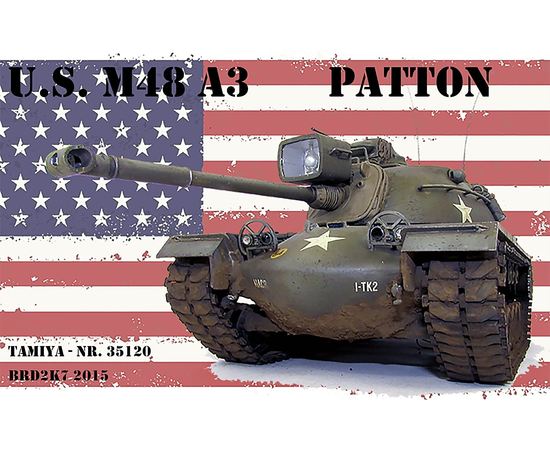 Склеиваемые модели  Tamiya 35120 М48А3 Patton средний танк U.S. tm03338 купить в твоимодели.рф