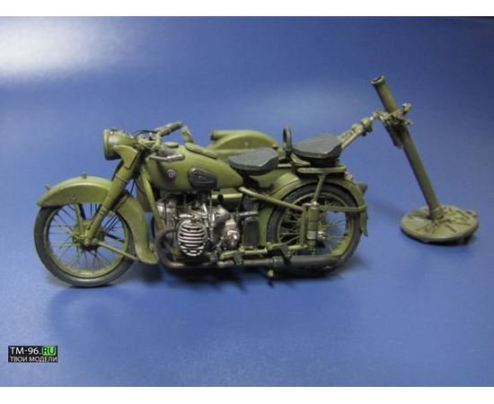 Склеиваемые модели  zvezda 3651 Звезда М-72 Советский мотоцикл с минометом tm04076 купить в твоимодели.рф